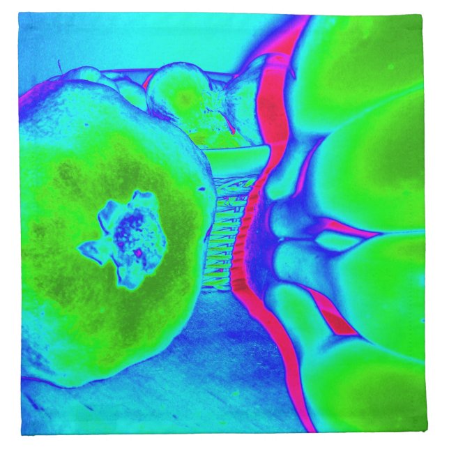 fluorescent fruit green napkin (Front)
