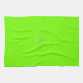 fluorescent green - add monogram kitchen towel