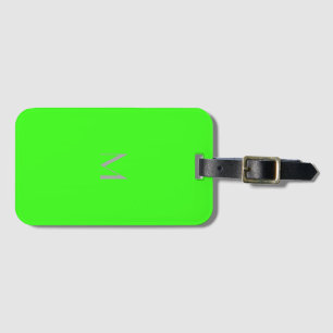 fluorescent green- add monogram luggage tag