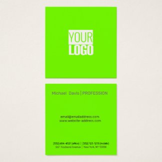 fluorescent green - add your  logo 