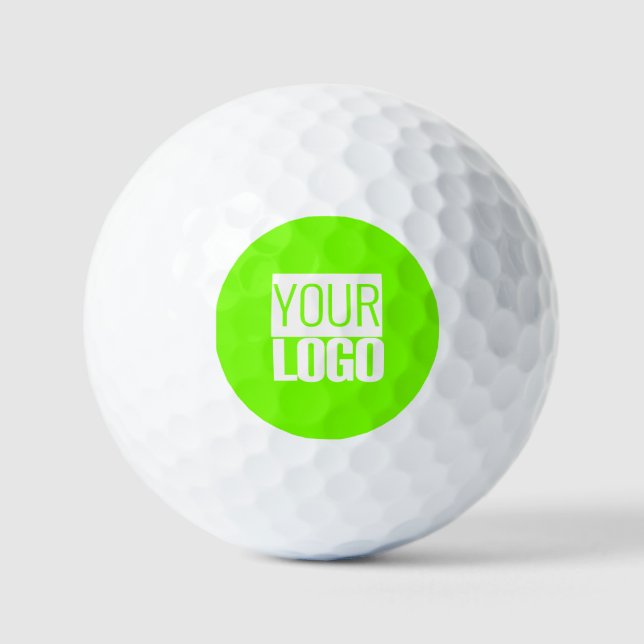 fluorescent green - add your  logo  golf balls (Front)