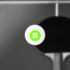 fluorescent green - add your  logo  ping pong ball