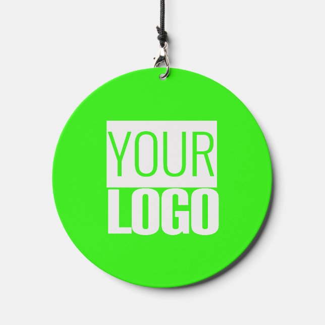 fluorescent green - add your  logo  wind chime  (Back)