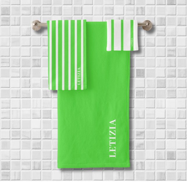 Fluorescent Green Bath Towel Set (Creator Uploaded)
