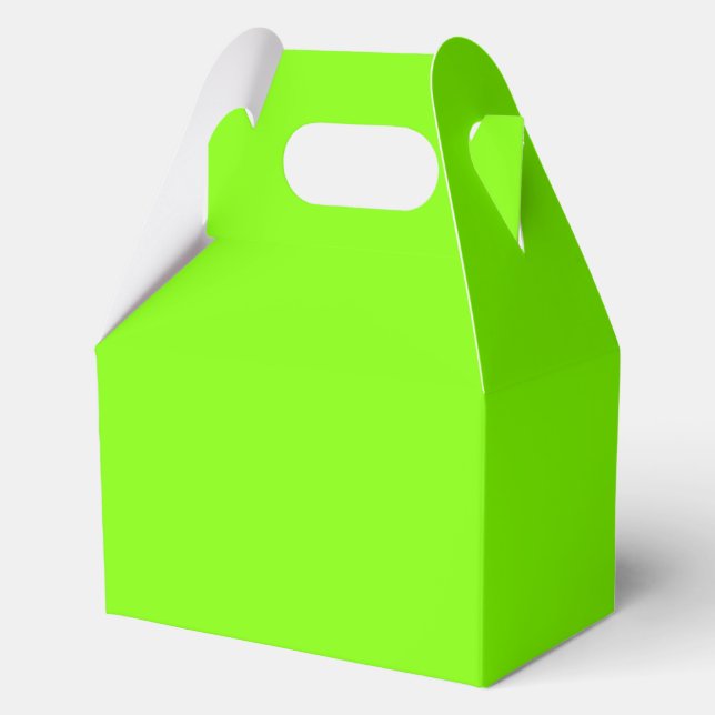 fluorescent green -blank  favor boxes (Front)