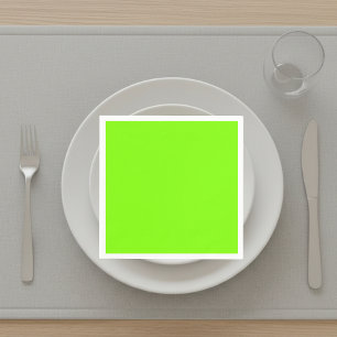 fluorescent green -blank napkins
