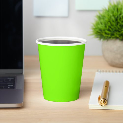 fluorescent green _blank paper cups