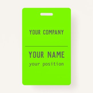 fluorescent green- bold lettering - QR  code