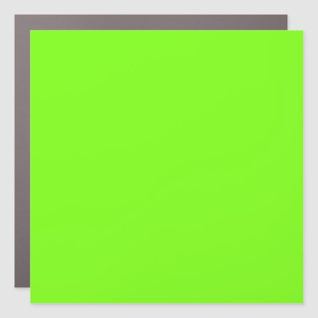 Fluorescent Green Car Magnet (Front)