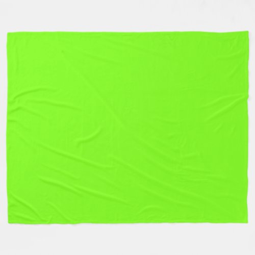 Fluorescent Green Fleece Blanket