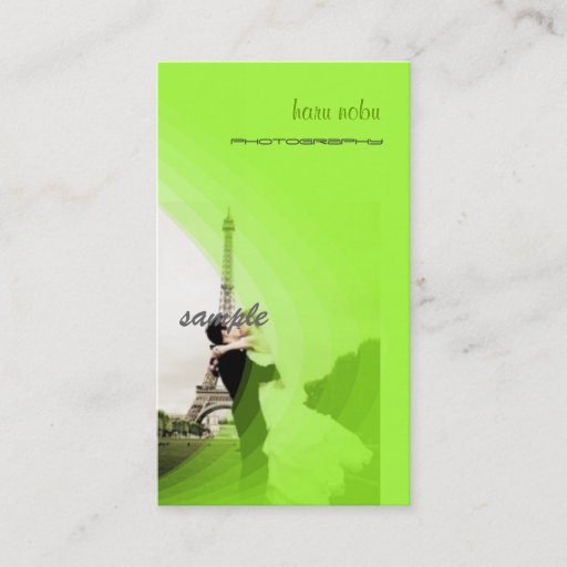 Customizable Fluorescent green Photo template, add your own Business Card