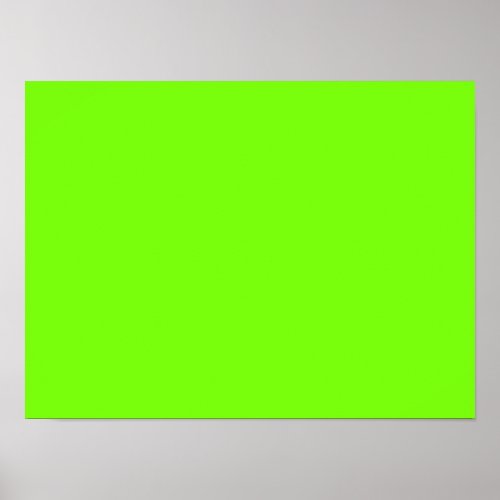 Fluorescent Green Poster