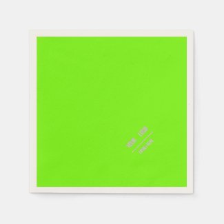 fluorescent  green solid color -  add logo napkins