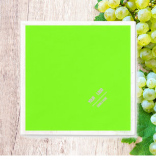fluorescent  green solid color -  add logo napkins