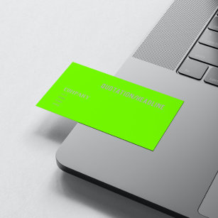 fluorescent green solid color business card