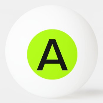 Fluorescent Green Solid Color Ping-pong Ball by SimplyColor at Zazzle