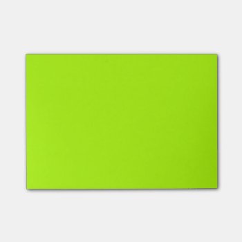 Fluorescent Green Solid Color Post-it Notes by SimplyColor at Zazzle