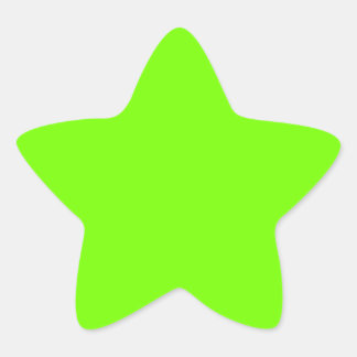fluorescent green solid color star sticker