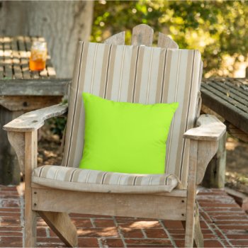 Fluorescent Green Solid Color Throw Pillow by SimplyBoutiques at Zazzle