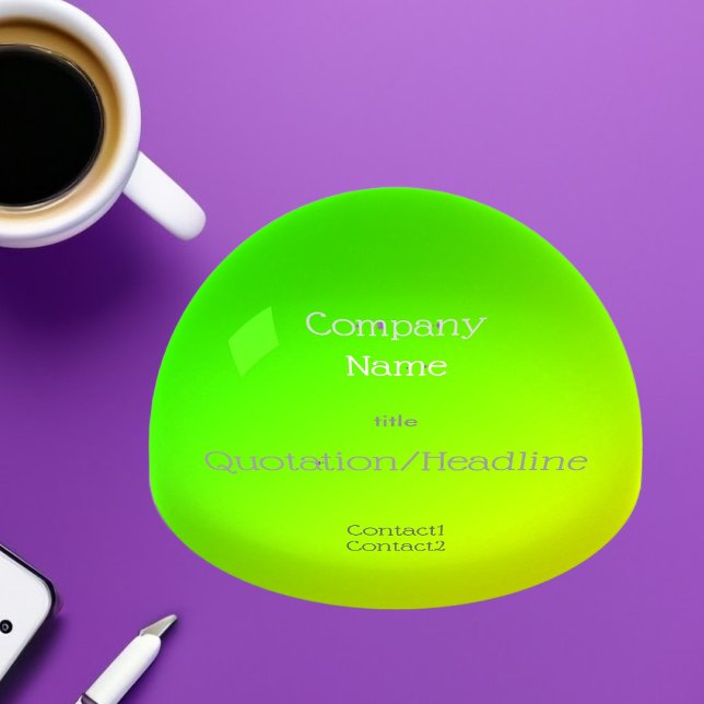 fluorescent green-yellow gradient  paperweight (Creator Uploaded)