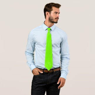 Fluorescent green - your monograms neck tie