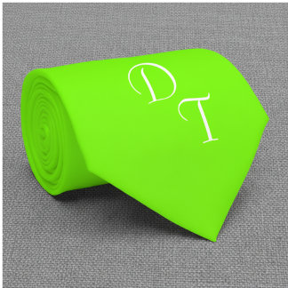 Fluorescent green - your monograms neck tie
