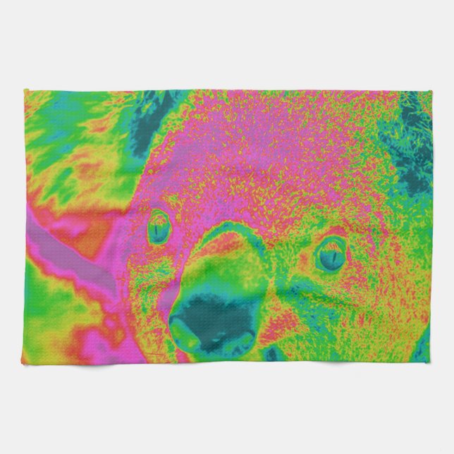 fluorescent koala bears towel (Horizontal)
