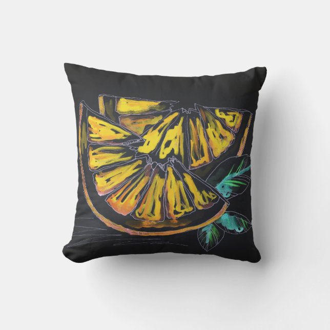 Fluorescent lemon modern pillow for your home (Front)