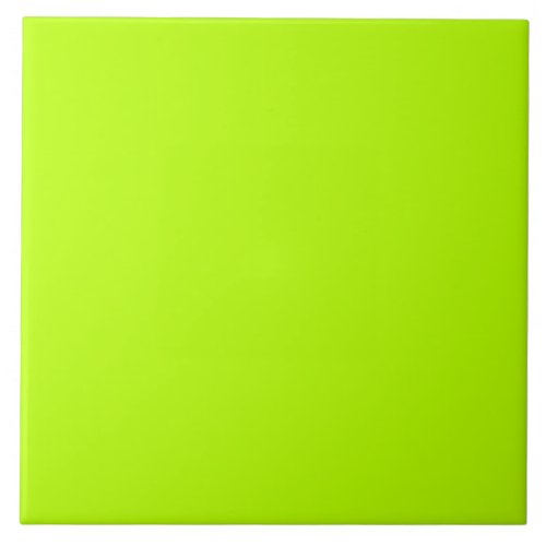 Fluorescent Lime Green Neon Yellow Personalized Ceramic Tile