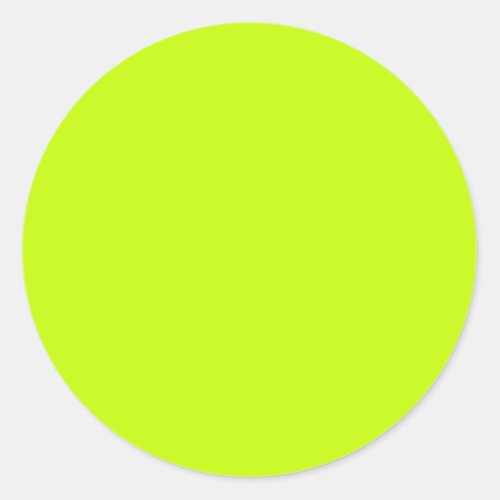 Fluorescent Lime Green Neon Yellow Personalized Classic Round Sticker