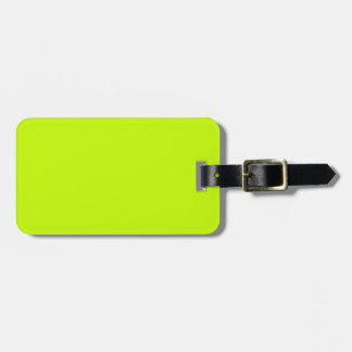 Fluorescent Lime Green Neon Yellow Personalized Luggage Tag