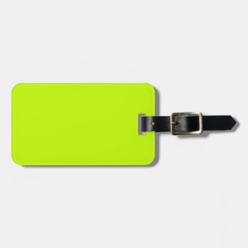 Fluorescent Lime Green Neon Yellow Personalized Luggage Tag