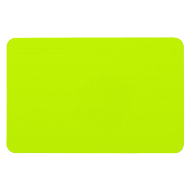 Fluorescent Lime Green Neon Yellow Personalized Magnet (Horizontal)