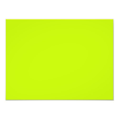 Fluorescent Lime Green Neon Yellow Personalized Photo Print