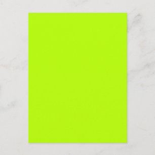 Fluorescent Lime Green Neon Yellow Personalized Postcard