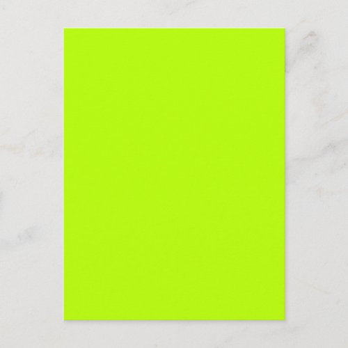 Fluorescent Lime Green Neon Yellow Personalized Postcard