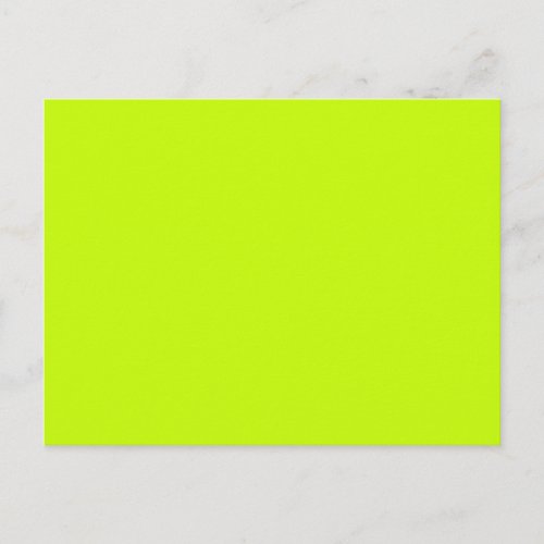Fluorescent Lime Green Neon Yellow Personalized Postcard