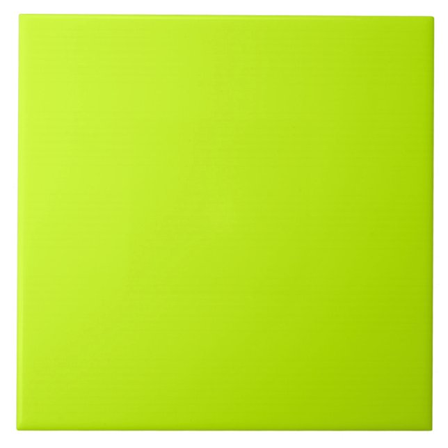 Fluorescent Lime Green Neon Yellow Personalized Tile (Front)