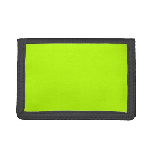 Fluorescent Lime Green Neon Yellow Personalized Trifold Wallet