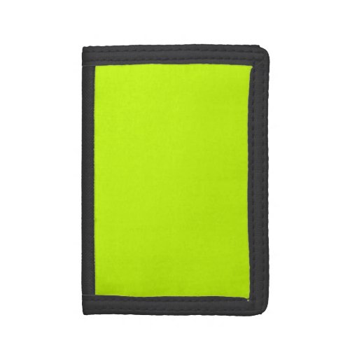 Fluorescent Lime Green Neon Yellow Personalized Trifold Wallet