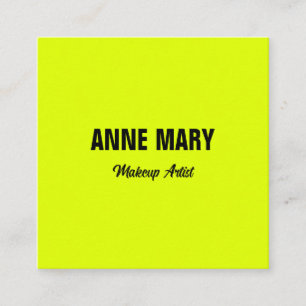 Fluorescent Neon Yellow Bright Colorful Custom Calling Card