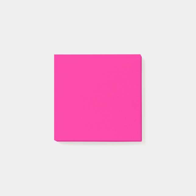 Fluorescent Pink Square Notes (Front)