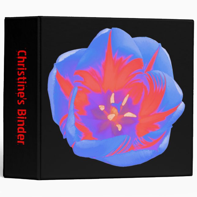 Fluorescent Tulip Custom Binder (Front/Spine)