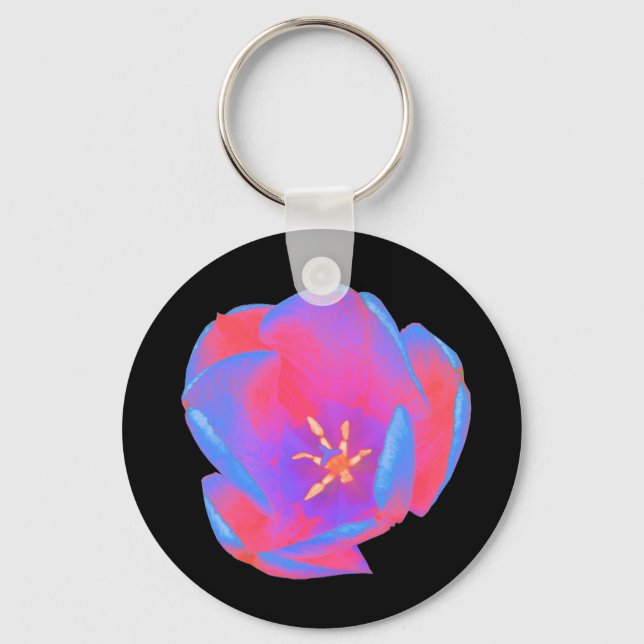 Fluorescent Tulip Keychain (Front)
