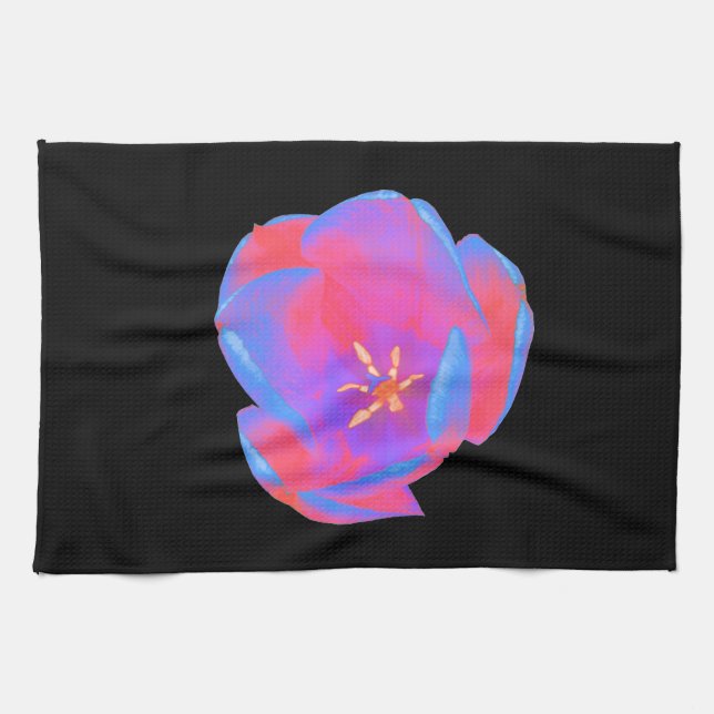 Fluorescent Tulip Kitchen Towel (Horizontal)