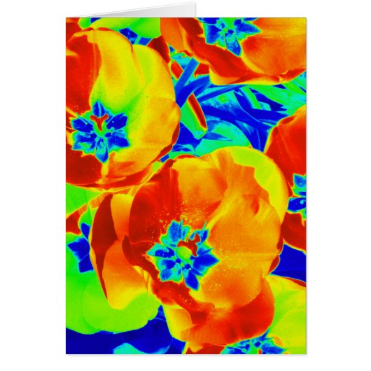 fluorescent tulips cards (Front)