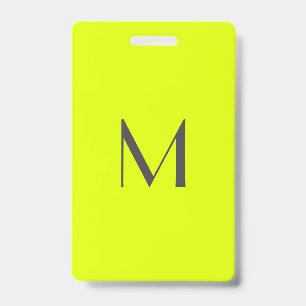 fluorescent yellow - add monogram  badge