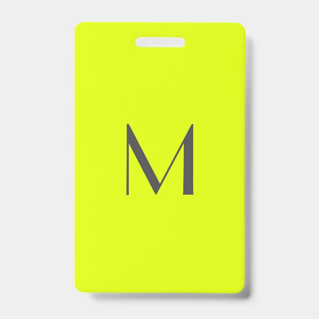 fluorescent yellow - add monogram  badge (Front)