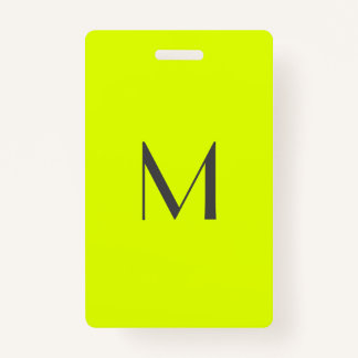 fluorescent yellow - add monogram badge
