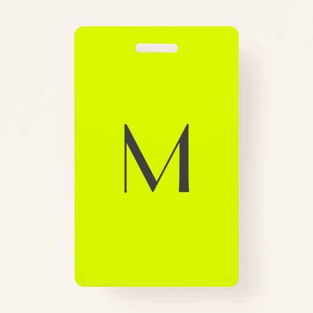 fluorescent yellow - add monogram  badge (Front)